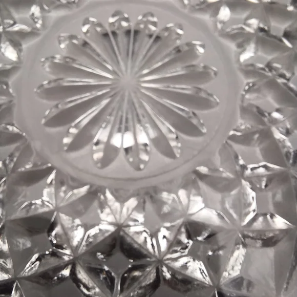 Elegant Clear Glass Dining Plate - Picture 2 of 4